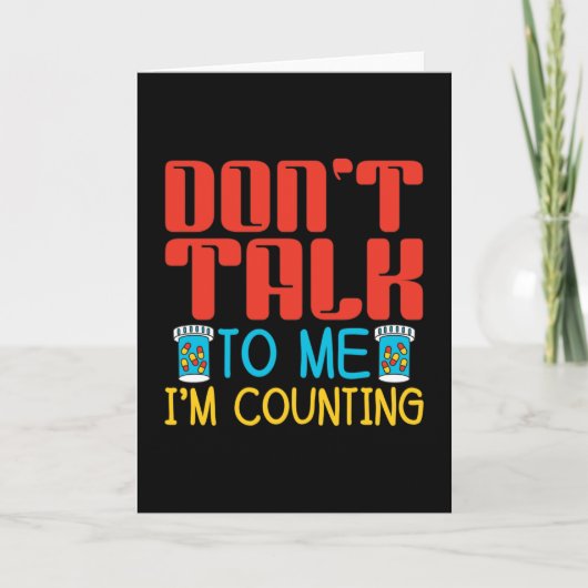 私は薬局薬局の薬剤師を数えている私と話さないで カード (正面)