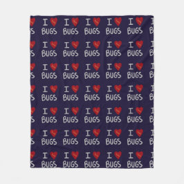 私は虫の毛布が大好き フリースブランケット