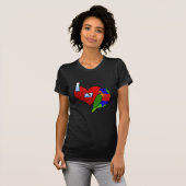 私は虹のLorikeetの私のTシャツを愛します Tシャツ (正面フル)