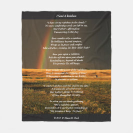 "私は虹"の景色送ります フリースブランケット