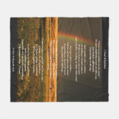 "私は虹"の景色送ります フリースブランケット (正面(横))