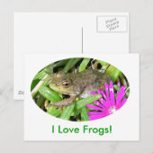 私は蛙が大好き！カード、シャツ、ギフトアイテム ポストカード (正面/裏面)