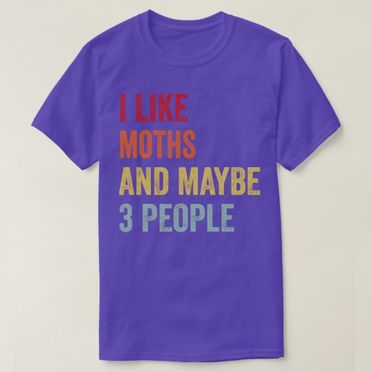 私は蛾が好きかもしれない3人 Tシャツ (デザイン正面)