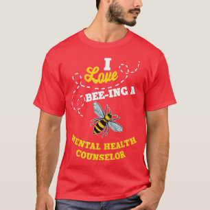 私は蜂が大好きメンタルヘルスカウンセラー蜂蜜ビー Tシャツ