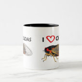 "私は蝉"のマグ愛します ツートーンマグカップ (中央)