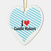 私は蝋燭メーカーを愛します セラミックオーナメント (左)