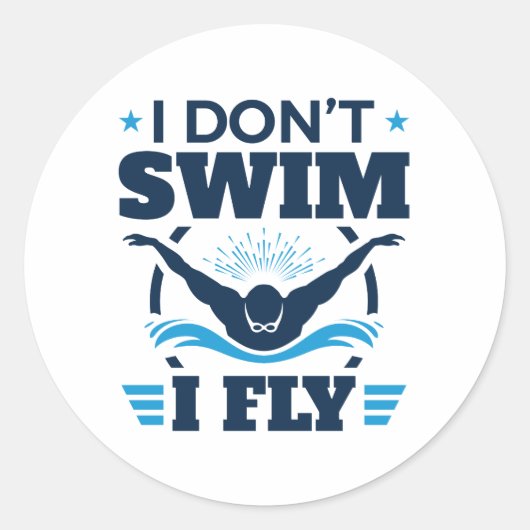 私は蝶々を泳いで飛ばない ラウンドシール (正面)