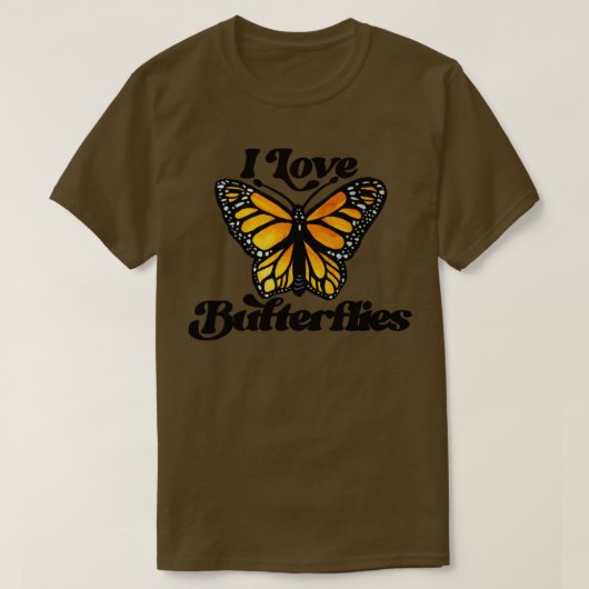 私は蝶が大好きだ Tシャツ (デザイン正面)