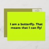 私は蝶だ。俺が飛べるって事だ！ ポストカード (正面/裏面)