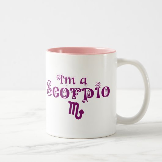 私は蠍座のマグです ツートーンマグカップ (右)