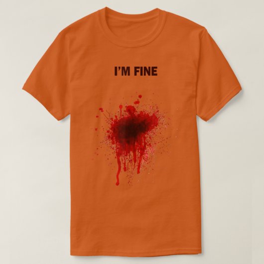 私は血の素晴らし傷怖いハロウィーンのグロス・コスム Tシャツ (デザイン正面)