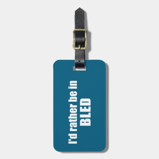 私は血の通ったスロベニアにいる方がいい ラゲッジタグ (正面縦)