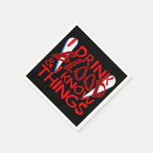 私は血を飲む&私は物事を知っているヴァンパイア スタンダードカクテルナプキン (角)