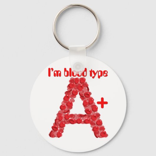 私は血液型A前向き キーホルダー (正面)