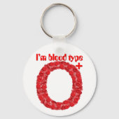 私は血液型O前向き キーホルダー (正面)