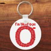 私は血液型O型マイナスだ キーホルダー (正面)