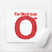 私は血液型O型マイナスだ マウスパッド (マウス)