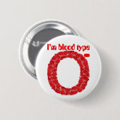 私は血液型O陰性です 缶バッジ (正面&裏面)