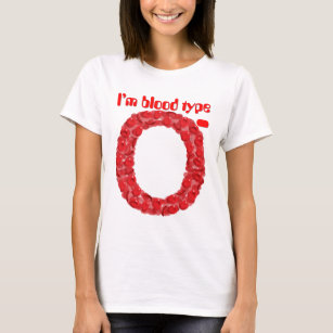 私は血液型O陰性です Tシャツ