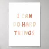 私は行うことができる懸命事ピンクの女の子子供部屋Decor ポスター (正面)