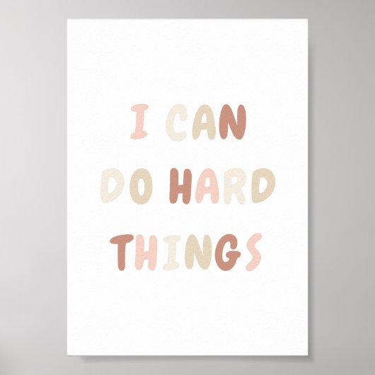 私は行うことができる懸命事ピンクの女の子子供部屋Decor ポスター (正面)