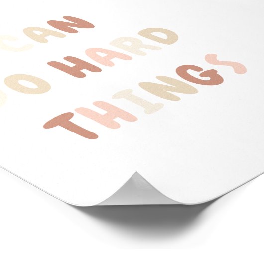 私は行うことができる懸命事ピンクの女の子子供部屋Decor ポスター (角)