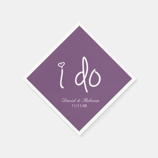 私は行う – ラベンダー畑 スタンダードカクテルナプキン (角)