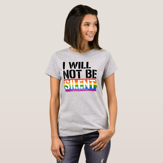 私は行かない静か Tシャツ (正面フル)