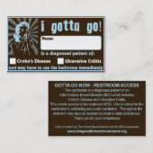 私は行くために得ました! 素晴らしい便通の財布カード コーリングカード (正面/裏面)