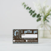 私は行くために得ました! 素晴らしい便通の財布カード コーリングカード (スタンド正面)