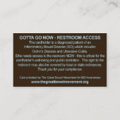 私は行くために得ました! 素晴らしい便通の財布カード コーリングカード (裏面)