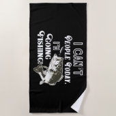 私は行く人々魚釣りバススポーツメンズできない ビーチタオル (正面)