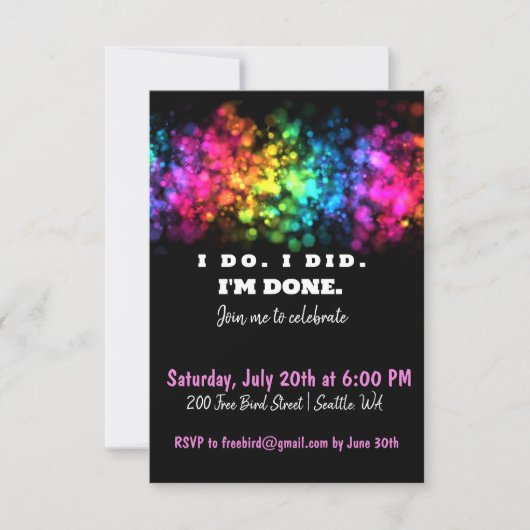 私は行く。私は言った。終わりおもしろいでカラフル離婚 (正面)