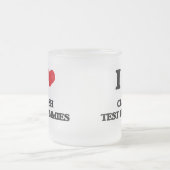 私は衝突テストダミーを愛します フロストグラスマグカップ (中央)