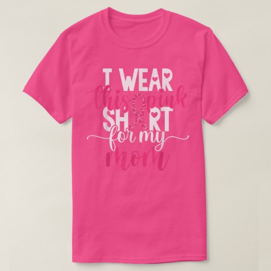 私は衣服このピンクは私の母の乳がん待ち受け Tシャツ (デザイン正面)