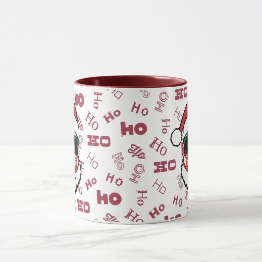 私は衣服でホーのサンタマスクのおもしろいクリスマス マグカップ (中央)