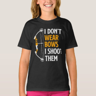 私は衣服で弓を撃たない、アーチェリー、かわいい弓 Tシャツ