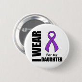 私は衣服に紫のリボンを贈る 缶バッジ (正面&裏面)