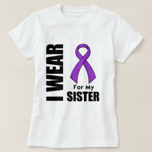 私は衣服に紫のリボンを Tシャツ