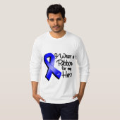 私は衣服に青いリボンを付ける Tシャツ (正面フル)