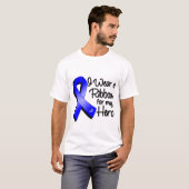 私は衣服に青いリボンを付ける Tシャツ (正面フル)