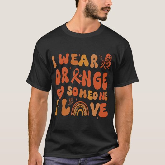 私は衣服オレンジの一部のために、腎臓がん、白血病 Tシャツ (正面)