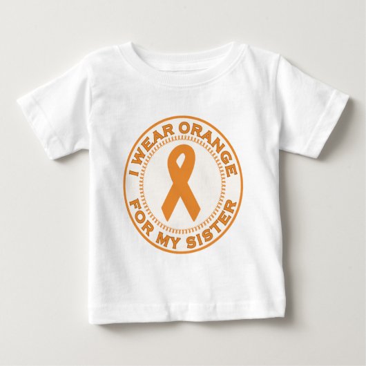 私は衣服オレンジを姉のために ベビーTシャツ (正面)