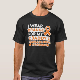 私は衣服オレンジ私のパパのためのMs多発性硬化症A Tシャツ