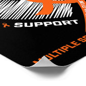 私は衣服オレンジ私の夫の多発性硬化症Aw ポスター (角)