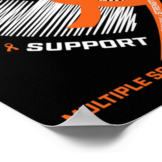 私は衣服オレンジ私の夫の多発性硬化症Aw ポスター (角)