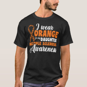 私は衣服オレンジ私の夫の多発性硬化症Aw Tシャツ