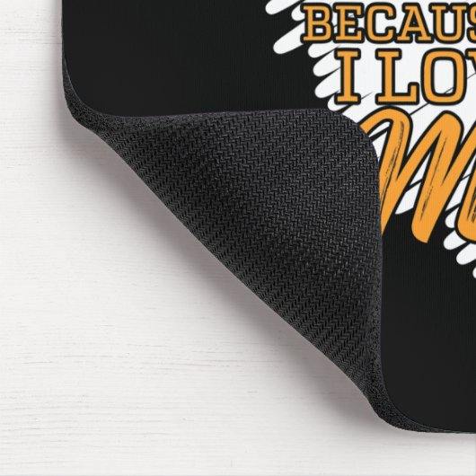 私は衣服オレンジ私は白血病Pのために私の母を愛しているので マウスパッド (コーナー)