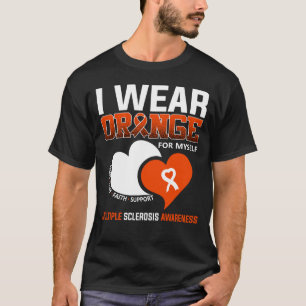 私は衣服オレンジ自分のための多発性硬化症 Tシャツ