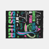 私は衣服グリーンティール（緑がかった色）ピンク私は私の妹Mbを愛して フリースブランケット (正面(横))